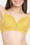 Rosaline Padded Non Wired 3/4th Coverage Lace Bra - Hot Spot — thumbnail 4